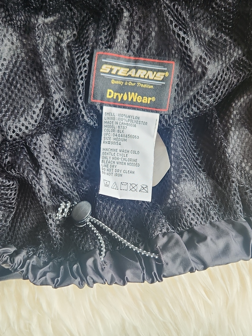 Men's Stearns "DryWear" Black Waterproof Pants Medium - Picture 2 of 10